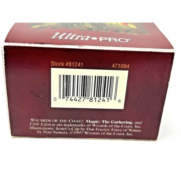 VTG 1997 Ultra Pro MTG 5th Edition Plastic Deck Box Jester's Cap Force of Nature - Picture 10 of 10